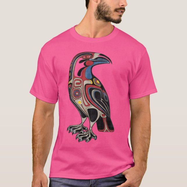 T-shirt Corbeau indigène Haida Tlingit 1 (Devant)