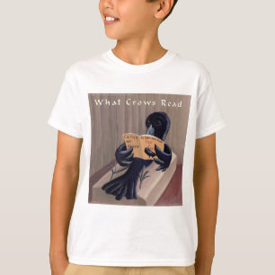 T-shirt Corbeau lisant le corbeau drôle