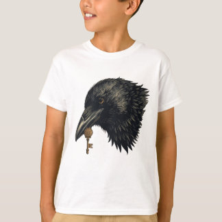 T-shirt Corbeau mystique avec illustration clé