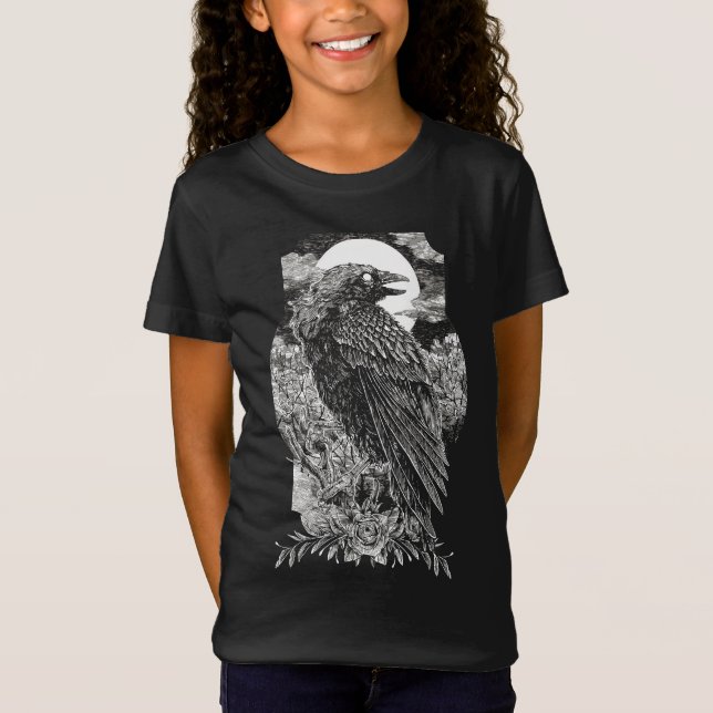 T-Shirt Corbeau Mystique Sombre (Devant)