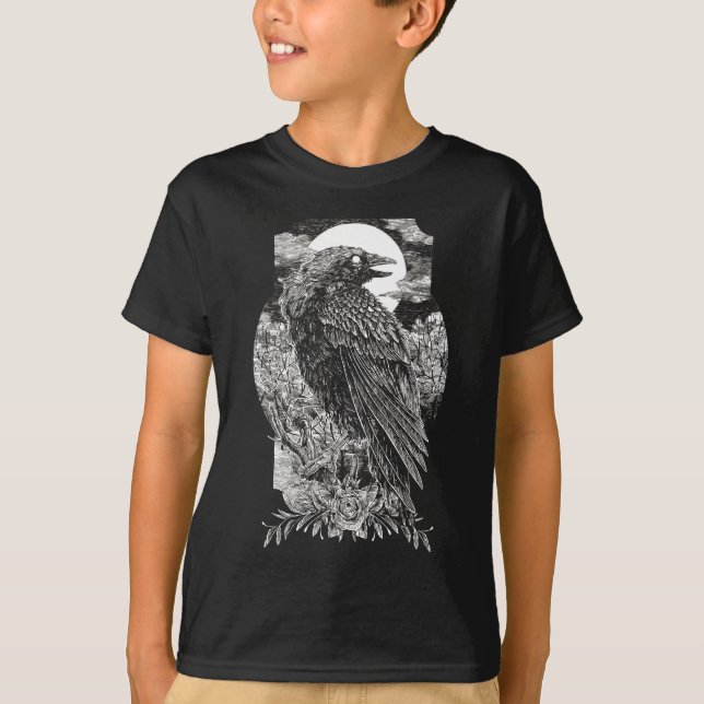 T-shirt Corbeau Mystique Sombre (Devant)