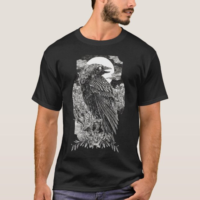 T-shirt Corbeau Mystique Sombre (Devant)