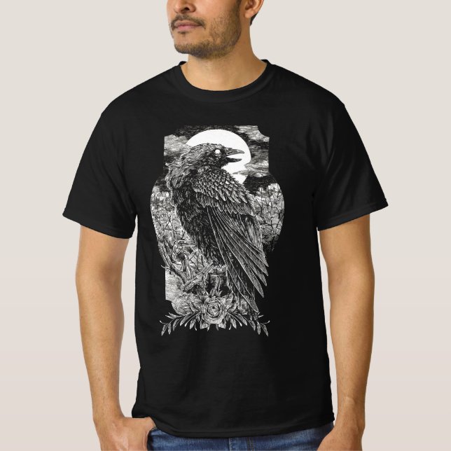 T-shirt Corbeau Mystique Sombre (Devant)