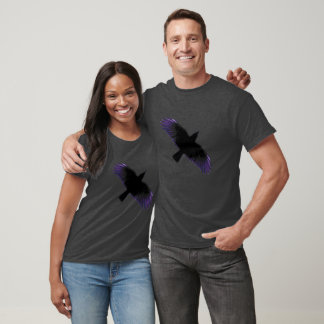 T-shirt Corbeau noir et violet