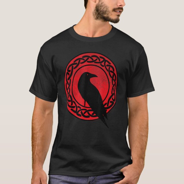 T-shirt Corbeau noir Occulte Japon Corbeau gothique Oiseau (Devant)