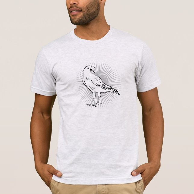 T-shirt Corbeau noir - Personnalisable (Devant)
