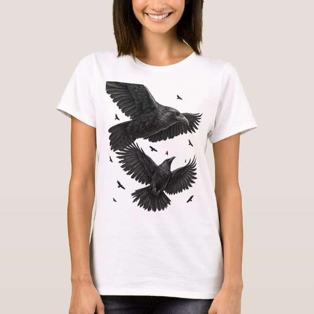 T-shirt Corbeaux au-dessus (Devant)