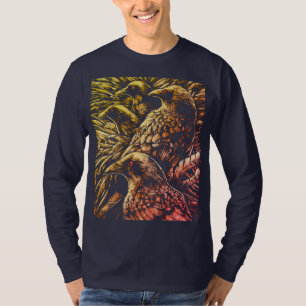 T-shirt Corbeaux aux Yeux Rouges – Faune Mystérieuse Gothi