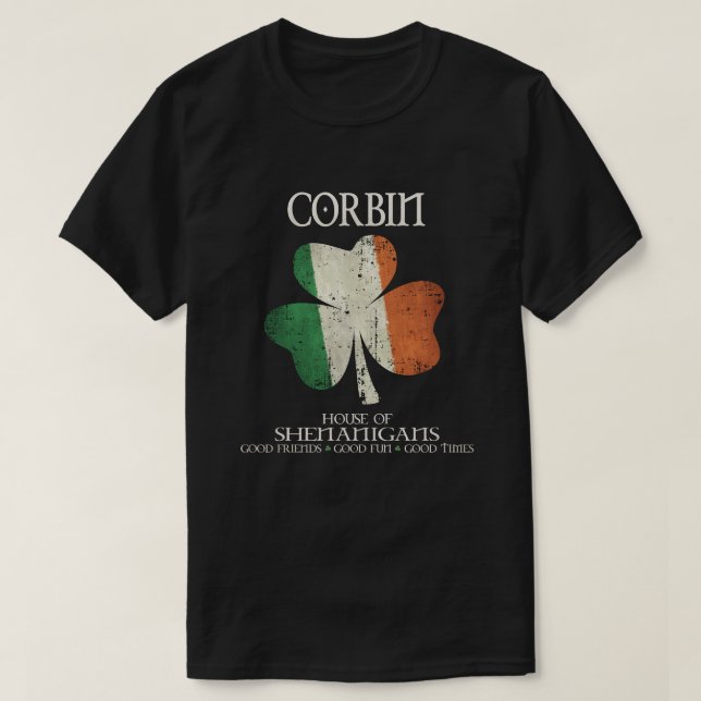 T-shirt Corbin nom de famille Irlande Maison irlandaise d' (Design devant)
