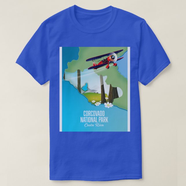 T-shirt Corcovado National Park Costa Rica carte (Design devant)