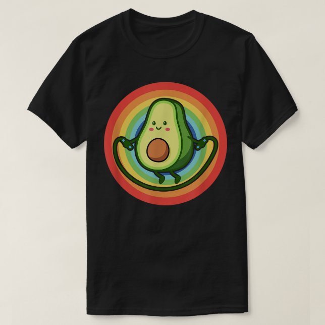 T-shirt Corde d'Avocado saut fitness (Design devant)