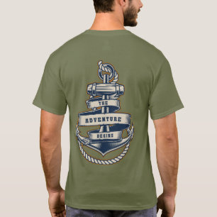T-shirt Corde de mouillage de voile vintage L'aventure com