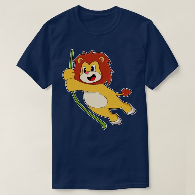 T-shirt Corde de racine à rotation de lion (Design devant)