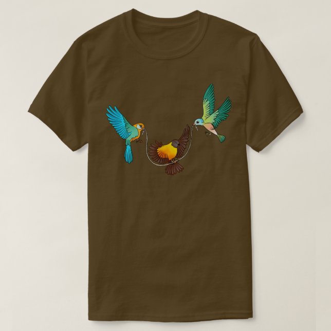 T-shirt Corde de saut d'oiseaux (Design devant)