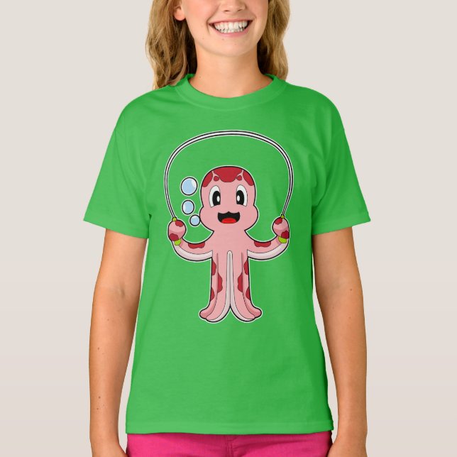 T-shirt Corde Octopus sauter la corde de saut (Devant)