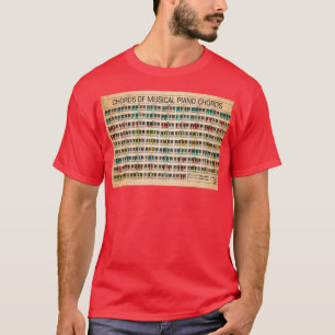 T-shirt Cordes d'accords de piano musical