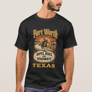 T-shirt Cordes, randonnées et chaussées de cow-boy de Fort