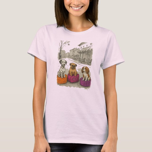 T-shirt corée Chiens (Devant)
