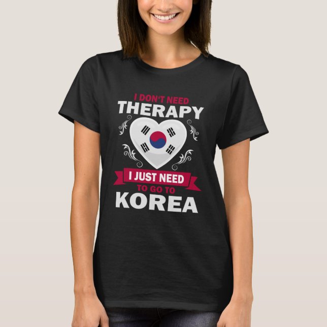 T-shirt Corée du Sud Drapeau - thérapie de vacances Corée  (Devant)