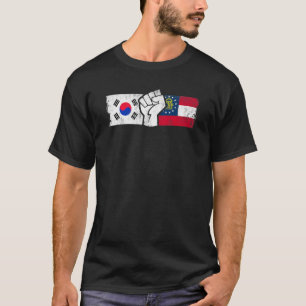 T-shirt Corée Du Sud Géorgie Drapeaux Corée Du Sud Cultivé
