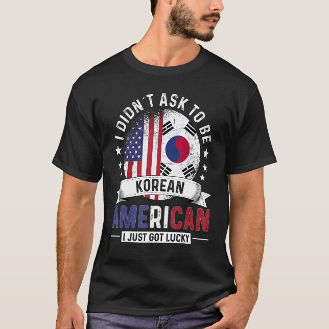 T-shirt Corée États-Unis Drapeaux Fierté Corée du Sud (Devant)