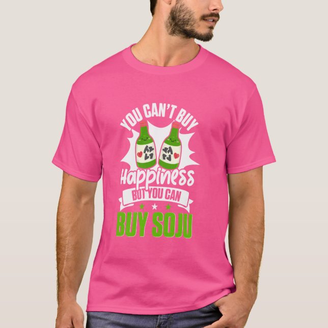 T-shirt Corée Soju Alcool Boire Nourriture Kpop (Devant)