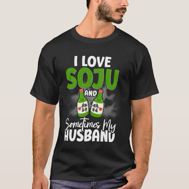 T-shirt Corée Soju Alcool Boire Nourriture Kpop (Devant)