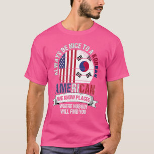T-shirt Coréen Américain Nous Connaissons Des Endroits Où 