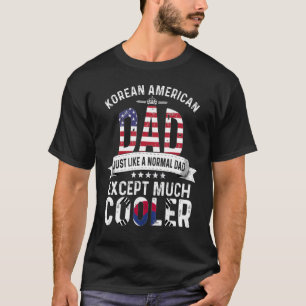 T-shirt Coréen Américain Papa Fête des pères Papa Corée du