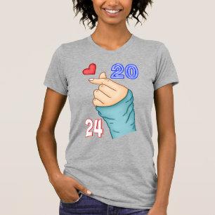 T-shirt Coréen Coeur 2024