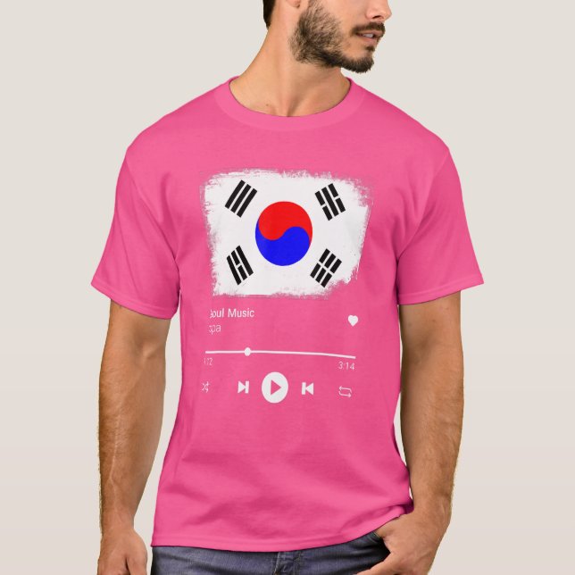 T-shirt Coréen Pop Kpop K Pop Music Player Coréen (Devant)