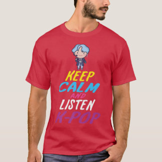 T-shirt Coréen Pop Music - Gardez le calme et écoutez K-Po