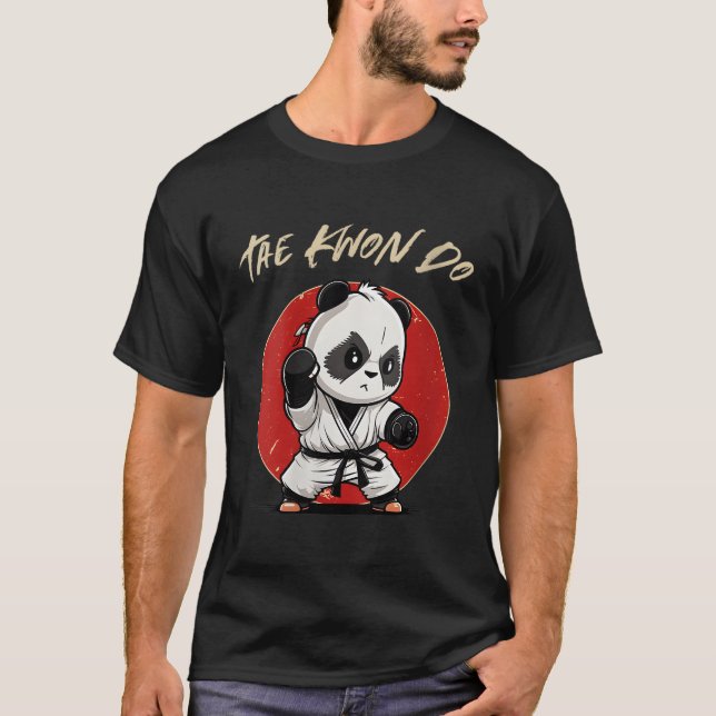 T-shirt Coréen Taekwondo Panda Tkd Coréen Mial (Devant)