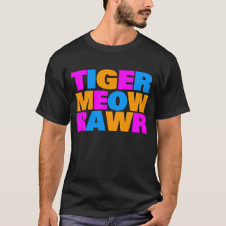 T-shirt COREY TIGER 80's MULTI MEOW RAWR
