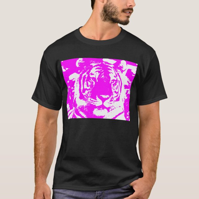 T-shirt COREY TIGER 80's PINK TIGER FACE (Devant)