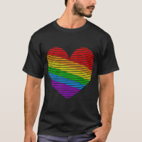 Corey Tiger 80s Rainbow Stripe Coeur Chemise