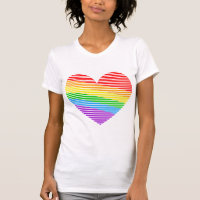 Corey Tiger 80s Rainbow Stripe Heart Débardeur