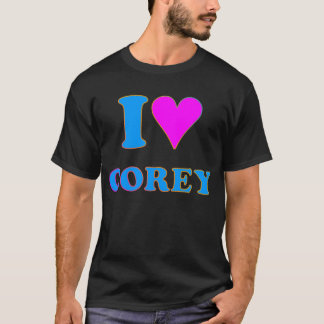 T-shirt COREY TIGER 80's Retro I LOVE COREY