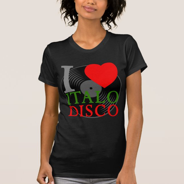 T-shirt Corey Tiger 80s Retro I Love Italo Disco (Devant)