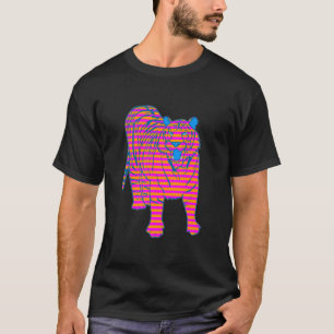 T-shirt COREY TIGER 80's STRIPED TIGER STANDING