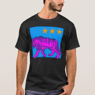 T-SHIRT COREY TIGER 80'S TIGRE ROSE ÉTOILES