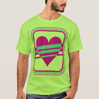 T-shirt Corey Tiger 80s Vintage Cœur & Rayures
