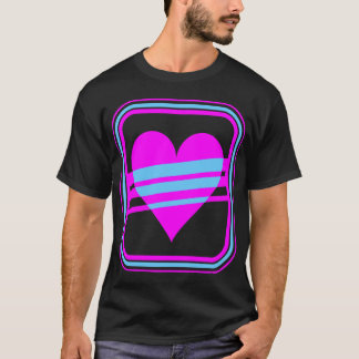 T-shirt Corey Tiger 80s Vintage Cœur & Rayures