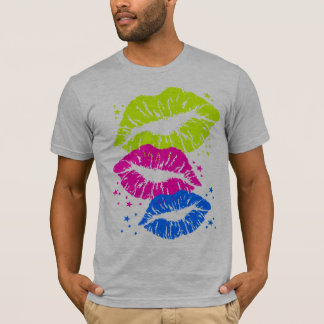 T-shirt Corey Tiger 80s Vintage Lips & Stars Baisers