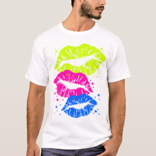 T-shirt Corey Tiger 80s Vintage Lips & Stars Kisses