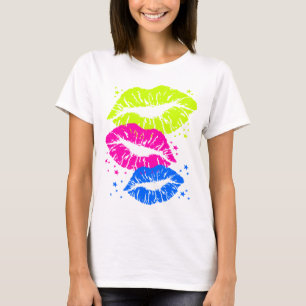 T-shirt Corey Tiger 80s Vintage Lips & Stars Kisses