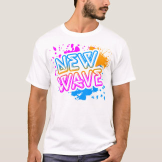 T-shirt Corey Tiger 80s Vintage New Wave Neon Splatter