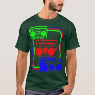 T-shirt Corey Tiger Radio Boombox Rétro 80s