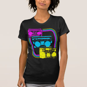 T-shirt Corey Tiger Radio Boombox Rétro 80s