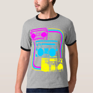 T-shirt Corey Tiger Radio Boombox Rétro des Années 80